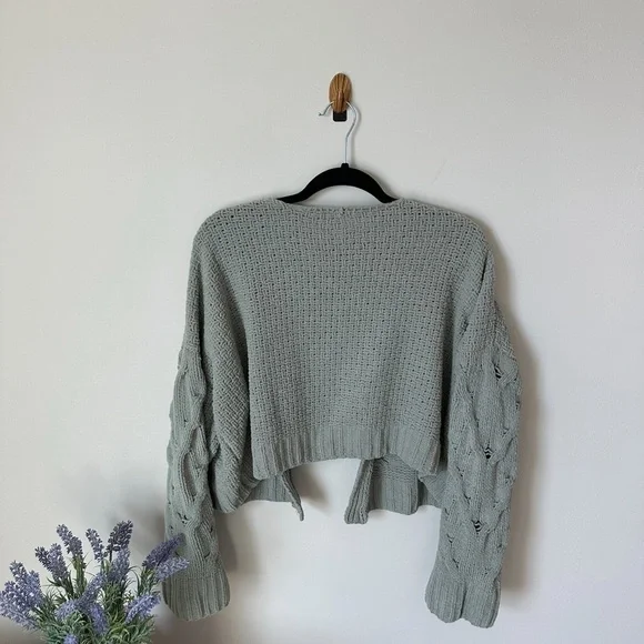 Green knitted cardigan - Picture 2 of 5